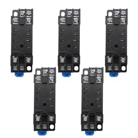 Baomain DYF08A DIN Rail Mount 8 Terminals Relay Socket Base for MY2NJ HH52P H3Y Pack of 5