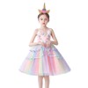HIHCBF Girls Unicorn Costume Pageant Princess Party Tutu Dress Rainbow