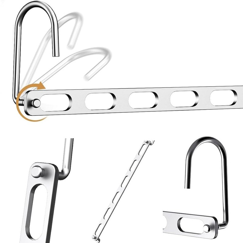 10 PCS Hangers Space Saving Metal Closet Organizers Saver Clothes