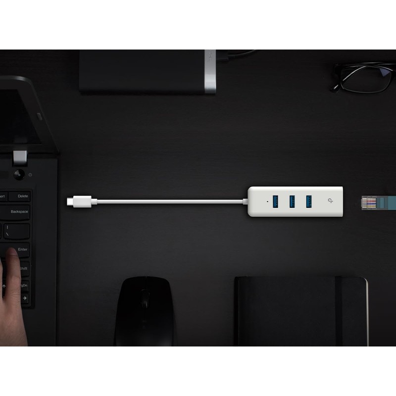 TP-Link USB Type-C 3-Port Hub & Gigabit Ethernet Adapter, 3-Port