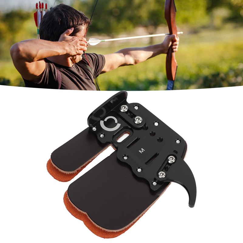 Archery Finger Guard Adjustable Finger Guard Black Protective Gear for