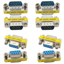 AIMHDUTY RS232 Serial Gender Changer 8-Pack 9 Pin DB9 Male to Male and Female to Female Adapter Coupler Connector for RS232 Serial Cable