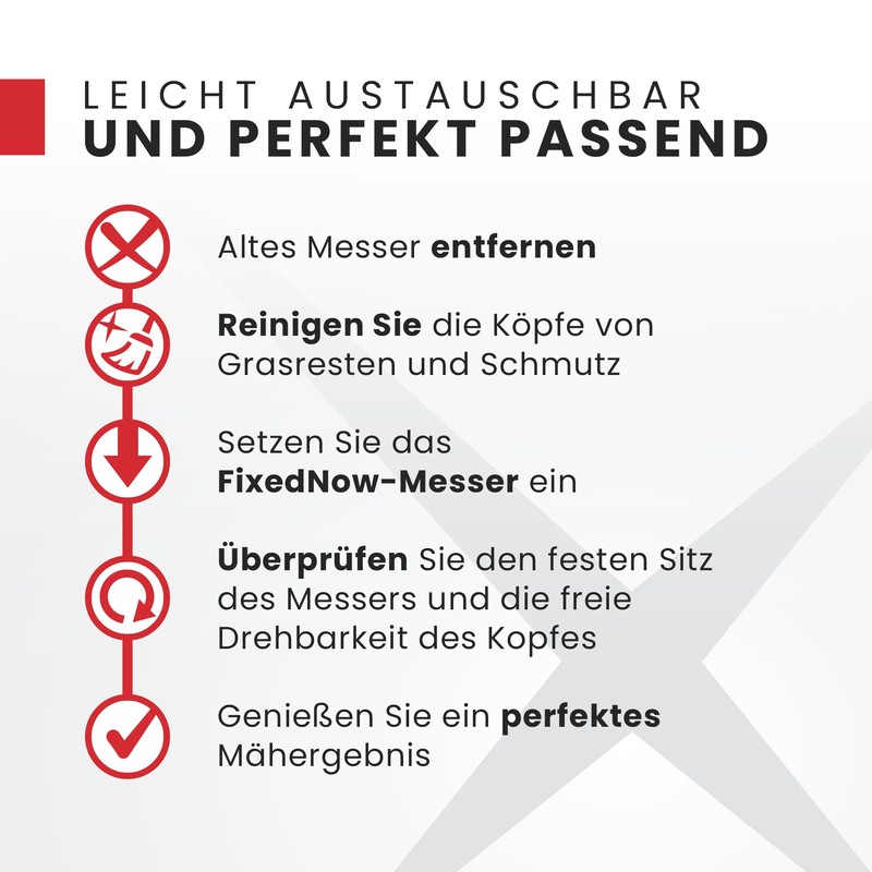 FixedNow 50 x Replacement Blades Compatible with Einhell Grass Trimmer