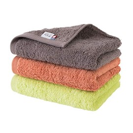 Bloom Imabari Towel, Certified FUu Face Towel, Set of 3, Soft, Fluffy, Thick, Water Absorbent, Hotel Specifications, Made in Japan, 100% Cotton, Assorted (Warm)