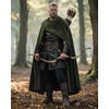 keland Medieval Cape with Hood Renaissance Hooded Cape Hobbit Costume
