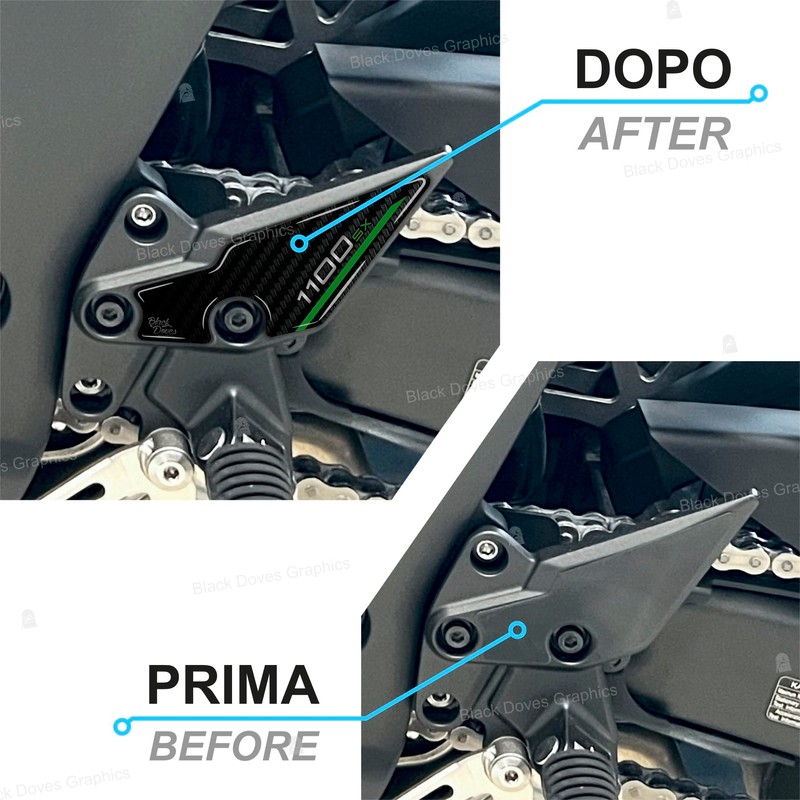 3D Resin Stickers Protectors Compatible with Kawasaki Ninja 1100 SX