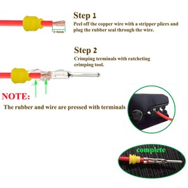 YETOR 2 pin connector kit,car way Waterproof Connector, 10 Kit Auto Electrical Connectors Series Terminals for Car, Truck, Boat(2pin Connector)