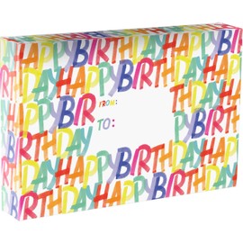 Jillson & Roberts Large Mailing Boxes, Rainbow Birthday (12 Pcs)