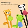 Children Practice Chopsticks, Infants Learn Chopsticks, Children eat Utensils (Orange