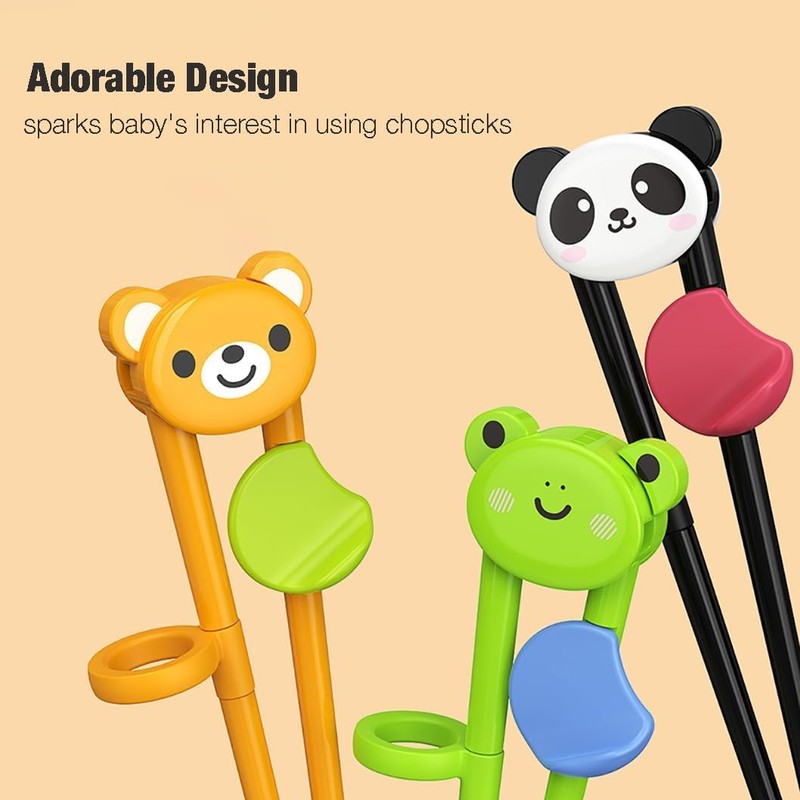 Children Practice Chopsticks, Infants Learn Chopsticks, Children eat Utensils (Orange