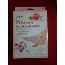 CALA ROSEWATER MOISTURIZING FOOT MASKS NOURISHING & HYDRATING, REDUCES FOOT ODOR