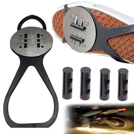 Bicycle Friction Spark Tool Pads, Motorcycle, Bicycle Flint Pads, Skateboard Accessories, Foot Brake Spark Foot Pressure Slider Cycling Shoe Covers (1 x Shoe Cover + 8 x Flint)