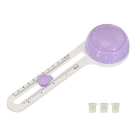 PATIKIL Circle Paper Trimmer, Circular Round Rotary Paper Cutter Slicer Tool with 3 Blades for Scrapbook Craft Photo Cardstock, Purple