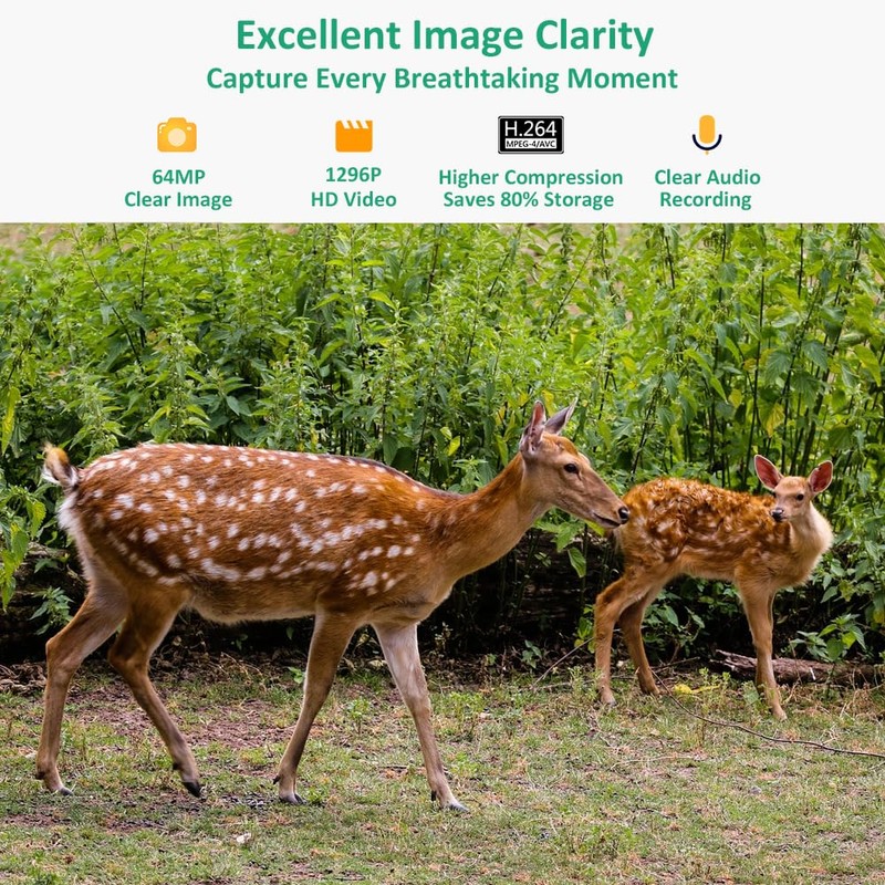 GardePro Trail Camera WiFi E8 64MP