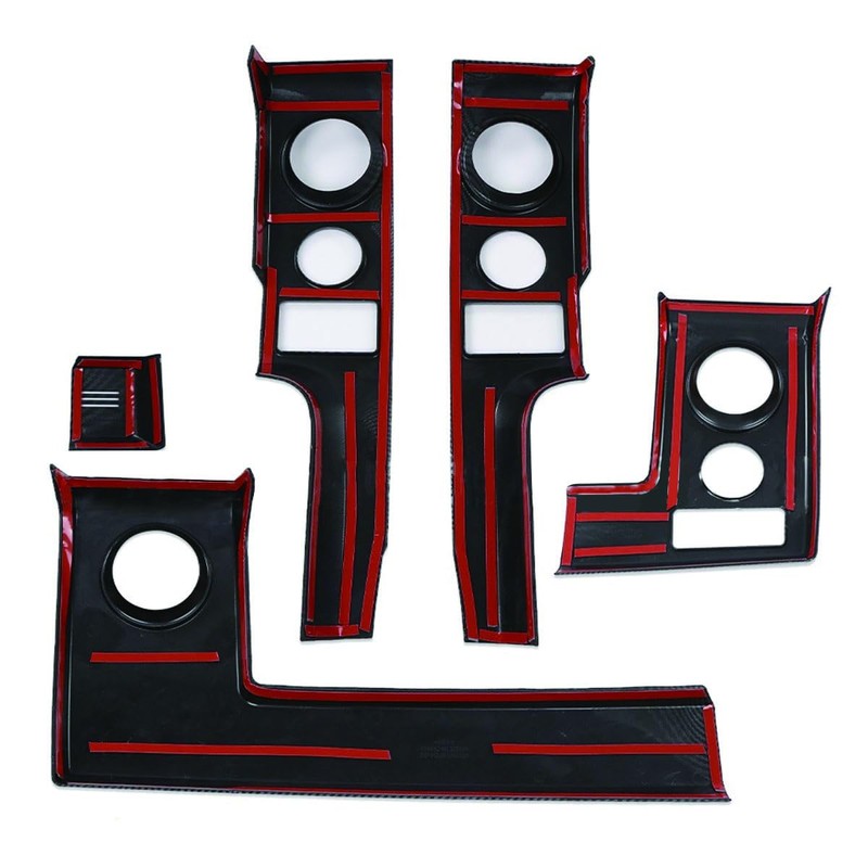 Generic Carbon Fiber Center Console Dashboard Panel Frame Trim Bezels