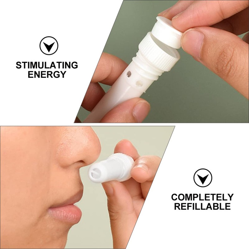 WOONEKY 10 Pack White Essential Oil Refillable Aromatherapy Tubes Compact