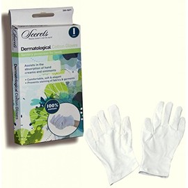 Moisturising Beauty Skin Gloves Ladies White Soft Cotton Lining Eczema Dry Hands