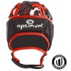 Optimum Unisex Senior Razor Headguard, Black/Red, Small