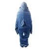 Wearable Shark Sleeping Bag Soft Cozy Flannel Hooded Blanket for