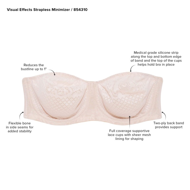 Wacoal Women's Visual Effects Minimizer Bra, Sand, Tan, 38DD