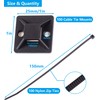 Cable Tie Mounts, Adhesive-Backed, 1 Inch, for Cable Management, Cable