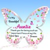 AMZQ Auntie Gifts Auntie Butterfly Shaped Plaque Christmas Birthday Gifts