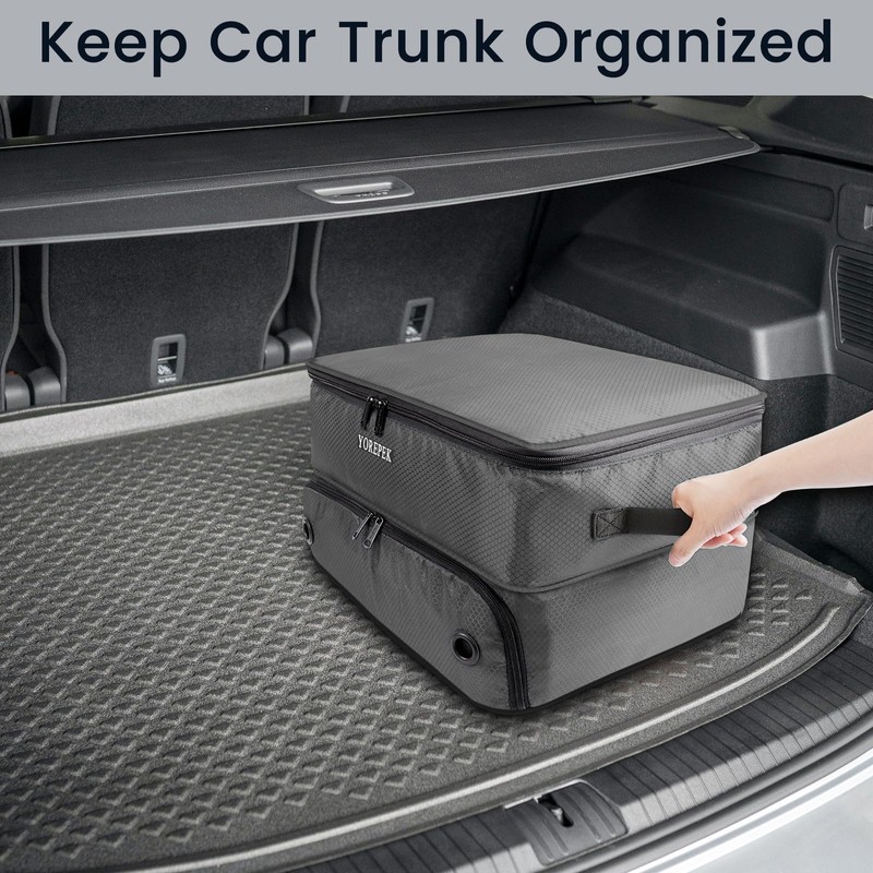 YOREPEK Large 2 Layer Golf Trunk Organizer for 2 Size