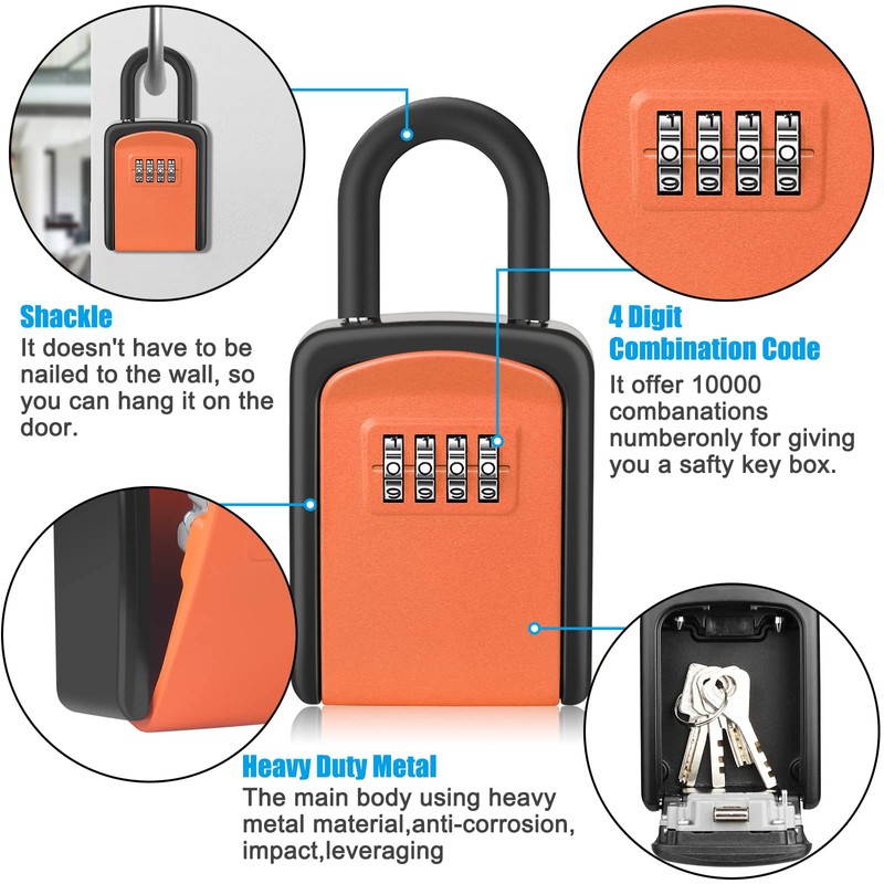 Key Lock Box, [No Installation Require] Diyife for Keys with