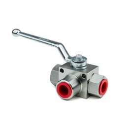 Chief 3-way High Pressure Ball Valve - Durable 3 Way L Flow Ball Valve - 3 Way Shut Off Ball Valve - Durable 3 Way Diverter Valve, Max Pressure 5145 PSI, Max Temp 215 F, 1/2’’ NPT Port, 1 lb, 450254