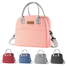 Zxglxinyao Lunch Bag Insulated Lunch Bag Cool Bag Men Women Waterproof Lunch Bag Portable Waterproof Lunch Bag for Women Men Work School Office Picnic Snack Bag (Pink)