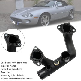 cntoshib Thermostat Cover Outlet Pipe w/Sensor For Jaguar Vanden Plas XJ8 & XK8