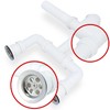 Double Siphon Diameter 50 mm for Double Sinks with Drain