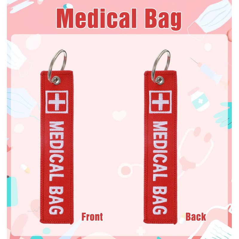 4 Pcs Medical Bag Tag, Double-Sided Medical Equipment Luggage Tag