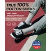 vitsocks Men's Thin 100% COTTON Lightweight Summer Socks (3 PAIRS)