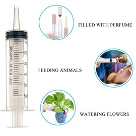 KOMUNJ 60 ml Plastic Syringe with 1m Transparent Hose, Sterile, Industrial Use