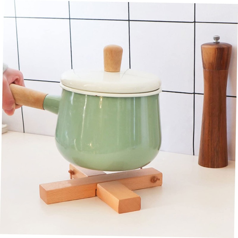 Ciieeo Detachable Wooden Pot Mat Heat Insulation Pad Scalding Casserole