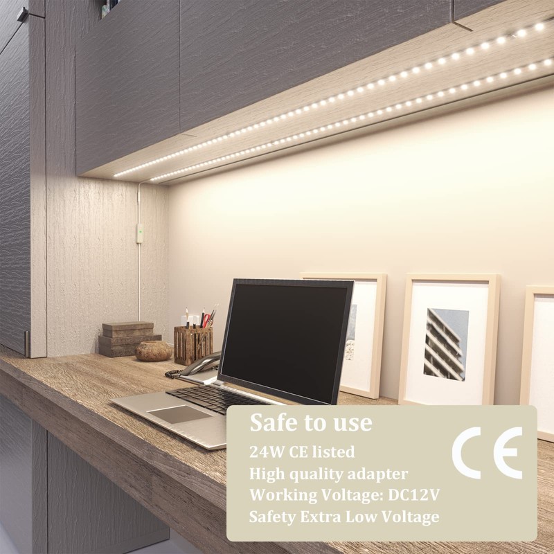 WOBANE Under Counter Light, Dimmable LED Under Cabinet Lighting, 8*
