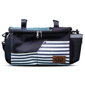 Jadin Pram Organiser, Waterproof Buggy Organiser with Zip, Organiser Pram with Drink Holder Offers Space for Baby Bottles, Nappies, Tissues and Toys