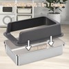 2 Pack Stainless Steel Cat Litter Box with Lid, Large