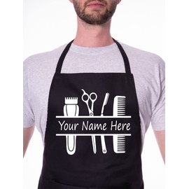 Print4U Personalise This Apron Barber Shop Add Name Or Company Name Here Apron Black