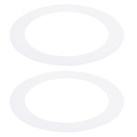 PATIKIL Goof Rings for 6/8 Inch Recessed Can Lighting Down Light, 2 Pcs Metal Goof Trim Rings Cover, Outer Diameter 8.66-inch, Inner Diameter 6.29-inch, Matte Finish White, Flush Mount