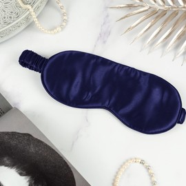 OFFTOPIC® Sleep Mask 100% Pure Silk Sleep Mask Insomnia Stop Improved Sleep Quality Travel Accessories Oeko-Tex Certificate Machine Washable Night Blue