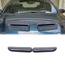 Hood Engine Air Vent Outlet Trim Cover Compatible with Pontiac G8 2008 2009 Accessories, Hood Air Vent Molding Trim Cover (Piano Black)