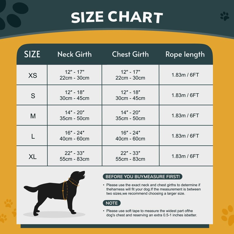 FAYOGOO Dog Harness Medium, No Pull Vest Harness with 2