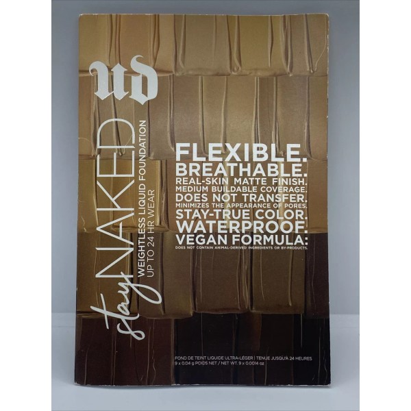 Urban Decay Stay Naked Liquid Foundation Swatching Sample Foil Card