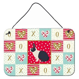 Caroline's Treasures Dutch Rabbit Love Door Hanging Prints Wall-Decor, Multicolor