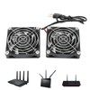 Dual Fan Router Heat Dissipation Cooler, 5V USB Computer Fan,