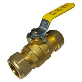 1 Piece XFITTING 3/4" Compression Ball Valve, Full Port, Brass, 600 WOG (Water, Oil, Gas), 1 Pack