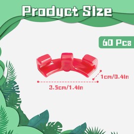 SUBTAVIK 60 Pcs Plant Bender, 90 Degree Angle Plant Clips Plant Growth Bender Clips Plant Training Clips Plant Support Clips for Low Stress Training Plant Stem Support (Red)