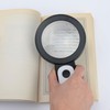 JMH Magnifying Glass with Light, Handheld Large Magnifying Glass 18LED